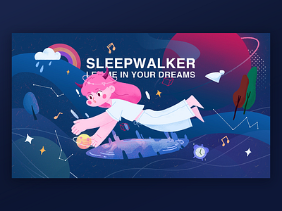 Sleep walker illustration