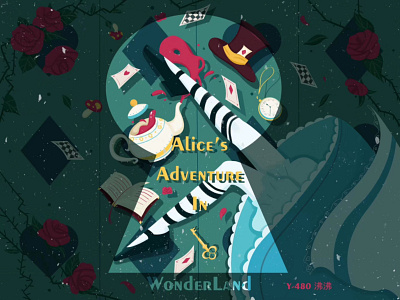 Alice in Wonderland illustration