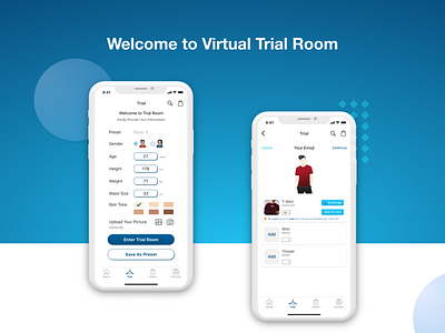 'LOOKS' - Virtual Trial Room ios app design online shopping trialroom ui design ux design