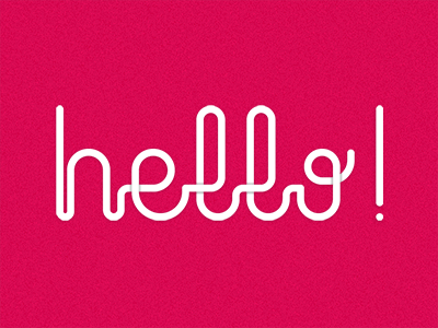 Hello! hello lettering pink tipography type