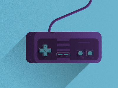 NES controller blue controller green illustration joystick nes nintendo purple retro videogame