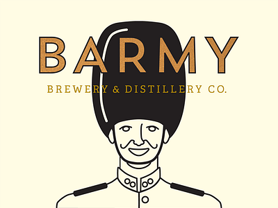 Barmy Brewery & Distillery Co. Packaging branding illustration logo packaging type
