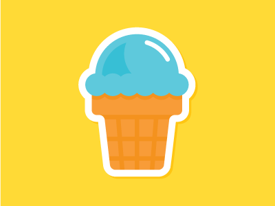 Ice Cream color food ice cream illustration sticker summer