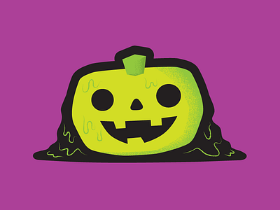 Spooky Pumpkin for Halloween halloween illustration pumpkin slime spooky texture vector