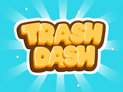 Trash Dash Logo Design 3d branding daily ui 005 dailyui design flat game game design game logo graphic graphic design illustration logo trash dash typography vector
