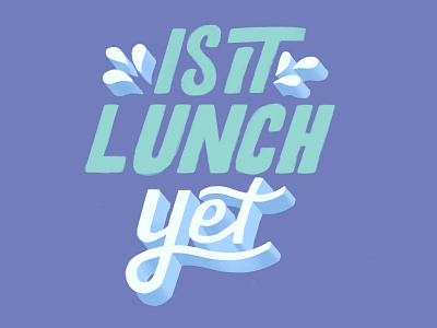 Yaasslunch Yet illustration lettering typography