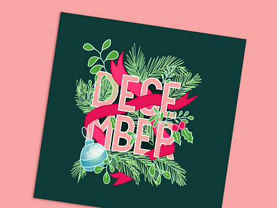 December branding design illustration lettering typography