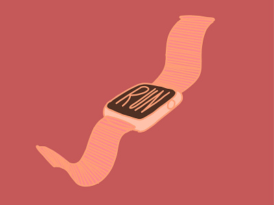 Run illustration monoline run smartwatch run smartwatch