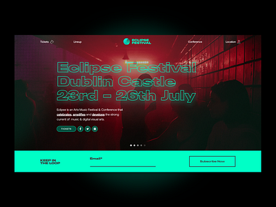 Eclipse Festival brand branding festival landing marketing typography ui ux website