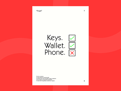 Keys, Wallet, Phone. blankposter circular illustration marketing poster typography vector