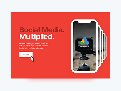 Social Media. Multiplied. advertising banner ad branding design google illustration landing page marketing social media ux web website