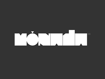 Branding for alternative music fest "Mónada®". black branding design logo minimal monochrome monocromatic typography vector