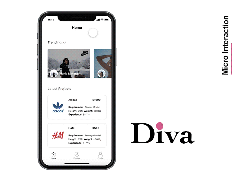 Diva - Booking Platform App For Clients & Models