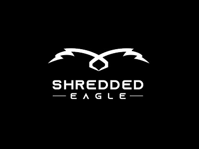 Shredded Eagle bird black branding design eagle elegant fitness fitness center fitness logo icon logo luxury minimal nature sport