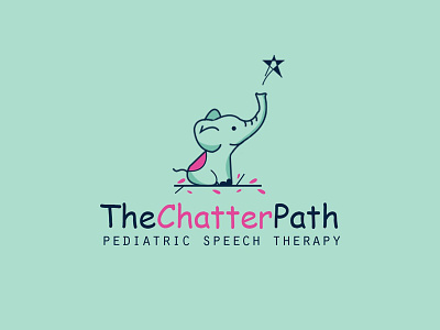 The Chatter Path branding children classic design elegant elephant icon line art logo logodesign luxury minimal minimalist path pediatric speech therapist therapy