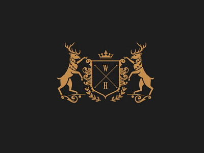 Wadsworth House branding classic clothing crest crest logo deer deers design elegant icon logo logodesign luxury luxury logo minimal minimalist shield stags