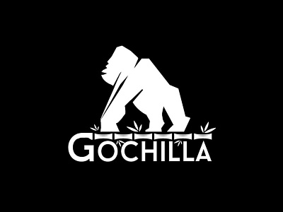 Gochilla bamboo bambootree black white branding clothing design elegant fashion gorilla gorilla logo graphic graphic design icon logodesign luxury minimal minimalist monkey nature vector
