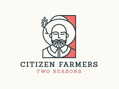 Citizen Farmers branding classic design elegant farm farmer farmers farmers market farming icon logo luxury minimal minimalist mounatins natural nature nature logo vector wheat