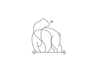 Bear Logo bear branding design elegant flat graphic design illustration lineart logo luxury minimal minimalist modern nature outdoor polar bear ui vector