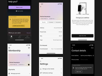 The Hedvig App app hedvig insurance insurance app ios mobile ui product design typography ui ux