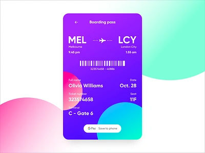 Boarding Pass - Daily UI 024 app blue boarding boarding pass book booking card dailyui dailyui024 dailyuichallenge design flight illustration minimal mobile pass passport sketch ticket travel