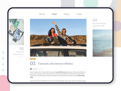Blog Post Design - Daily UI 035 article article page blog blog design blog post clear dailyui dailyui035 dailyuichallenge design friendly minimal page post stories travel ui user interface website websitedesign