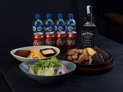 Food photography cocacola color grading jack daniels meat photo photography photoshop product product photography