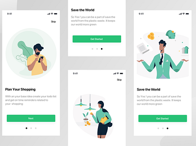 Onboarding Screens - Social App 404page android animation app bank coupons dashboard ecommerce illustration iphonex landingpage navigate ui user interface vector