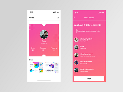 Invite Designer - Dribbble Community