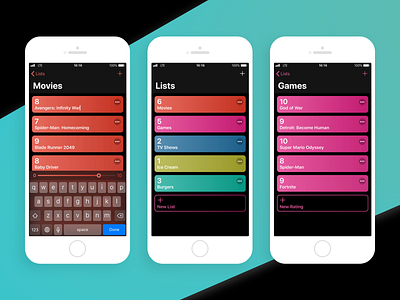 Rating for iPhone app color design interface ios iphone ui ux