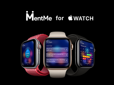 Mentorship Platform - Apple Watch Concept app apple branding design illustration logo ui ux watch watch app