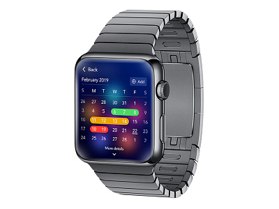 Calender Concept - Apple Watch app apple watch apple watch design design ui ux watch