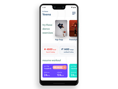 Exercise Tracker android app design calories ios landing minimal minimalistic mobile design pixel tracker ui ux