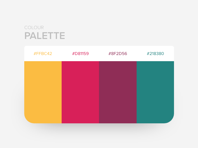 Colour Palette #01 by Vinaykumar C on Dribbble