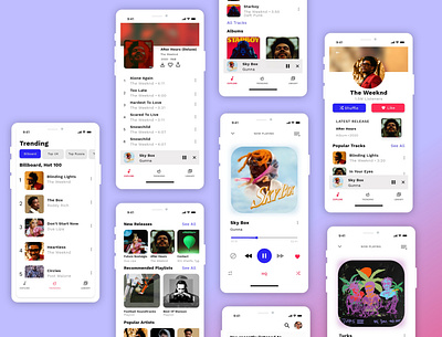 Music App UI 2020 adobe xd album album cover app colors design figma music musicapp musician singer songs tracks ui uidesign