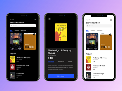 Ebook Store App Design 2020 app books cover bookstore colors design ebooks figma figmadesign ios ui uidesign
