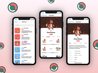 Pokemania App Screens 2020 adobe app colors design figma figmadesign ios pokedex pokemania pokemonapp ui uidesign vector