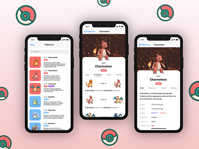 Pokemania App Screens