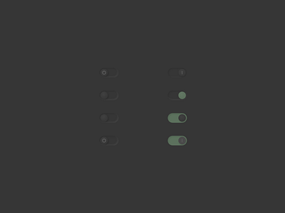 Neuomorphic toggle switches dark mode dark mode flat design interaction design joostvansandick material design minimal neuomorphic neuomorphism ui user interface