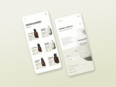 Grown Alchemist e-commerce design design e commerce flat design joostvansandick ui user interface webshop