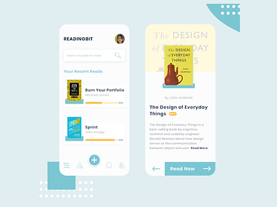 Readingbit: Make Reading your habit animation appdesign behance branding graphicsdesign illustrator uidesign ux uxdesign website