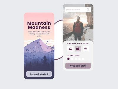 MOUNTAIN MADNESS "Will make you climb" - Climbing Training App animation app appdesign behance branding illustrator uidesign ux uxdesign website