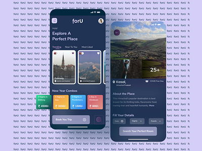 forU: Find Perfect Vacation Place | DARK MODE appdesign colors dark mode design graphicsdesign illustration mobileui typogaphy ui ui ux uidesign uiux uiuxdesign uiuxdesigner ux uxdesign website website design website ui websitedesign