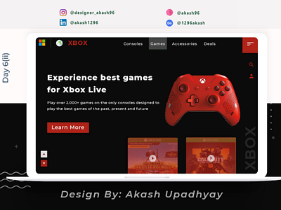 Experience best game experience on Xbox 🎥🎮dark mode animation app appdesign behance branding colors design designer dribbble flat graphics graphicsdesign illustration illustrator typography ui uidesign ux uxdesign website