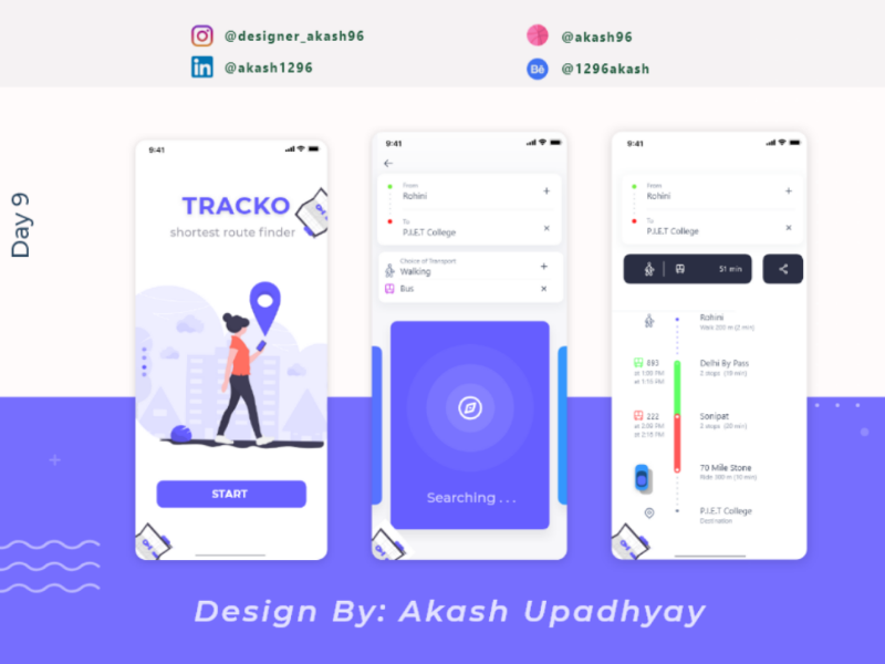 TRACKO: finding shortest route for you to reach your destination website uxdesign ux uidesign ui typography illustrator illustration graphicsdesign graphics flat dribbble designer design colors branding behance appdesign app animation