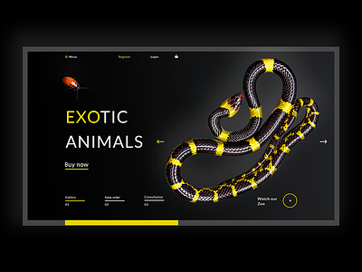 Dribble Snake Disign Concept animation concept design store design ui ux web website
