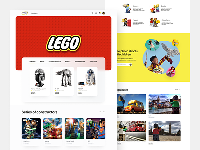 Redesign of the Lego website children construction design lego ui ux web webdesign website