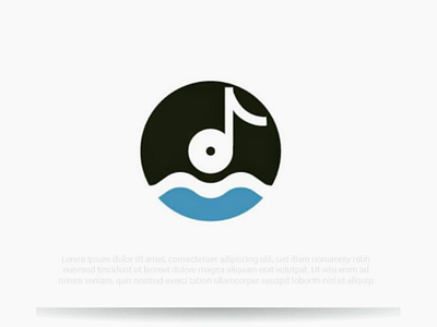 Vinyl record logo graphic logo music note vinyl