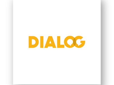 Communication logo balloon communication dialog speech yellow
