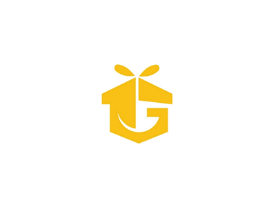 Gift logo mark box delivery digital gift monogram yellow